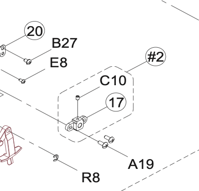 68015319 Rotary Hook Supporter CPL