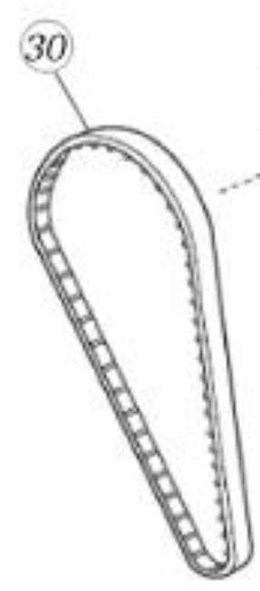 BERNETTE B38 TIMING BELT 5020601474