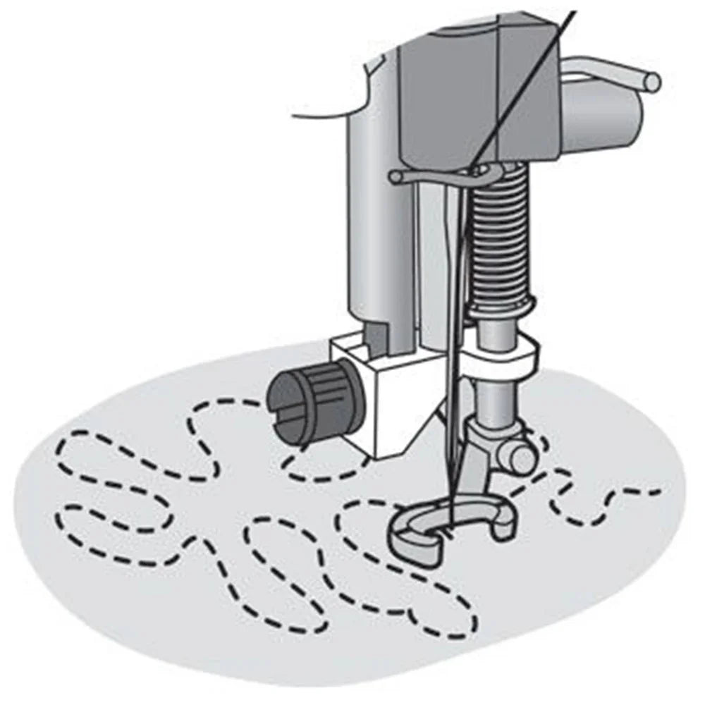 Husqvarna Viking - Open Toe Free Motion Spring Foot #413037646