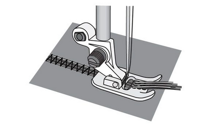 Husqvarna Viking 7-Hole Cord Foot with Threader #412989945